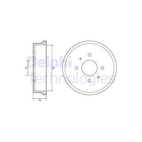 Tambour de frein DELPHI