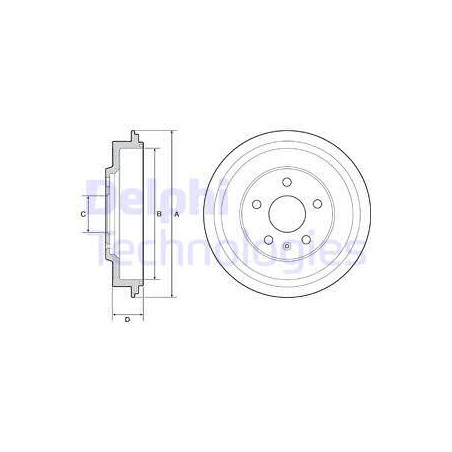 Tambour de frein DELPHI