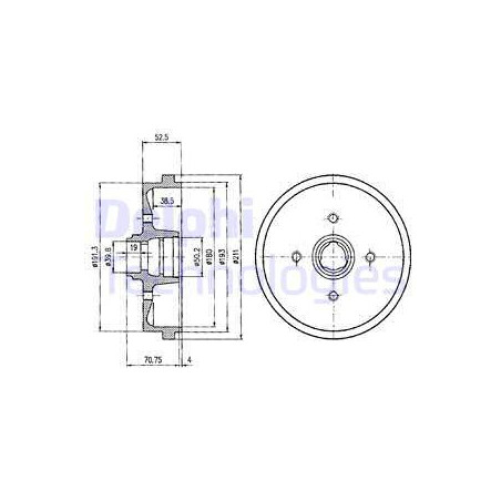 Tambour de frein DELPHI