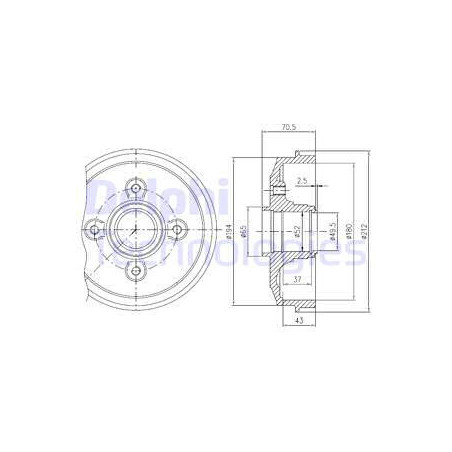 Tambour de frein DELPHI