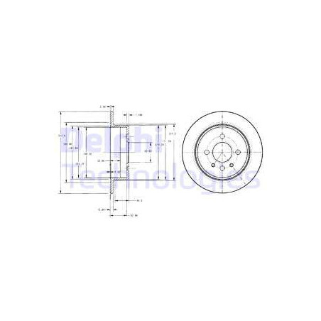 Jeu de 2 disques de frein DELPHI