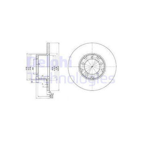 Jeu de 2 disques de frein DELPHI