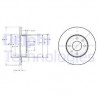 Jeu de 2 disques de frein DELPHI