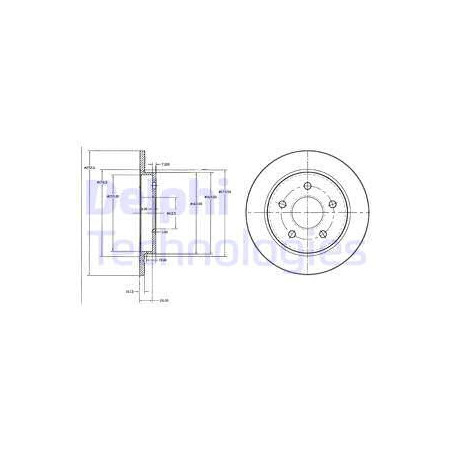 Jeu de 2 disques de frein...