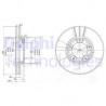 Jeu de 2 disques de frein DELPHI