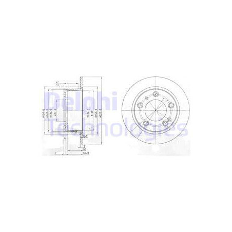 Jeu de 2 disques de frein DELPHI