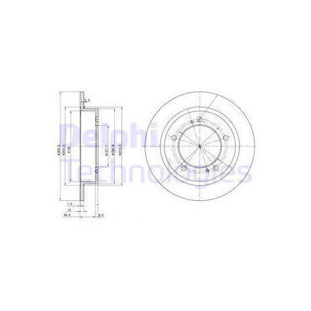 Jeu de 2 disques de frein DELPHI