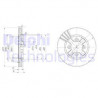 Jeu de 2 disques de frein DELPHI