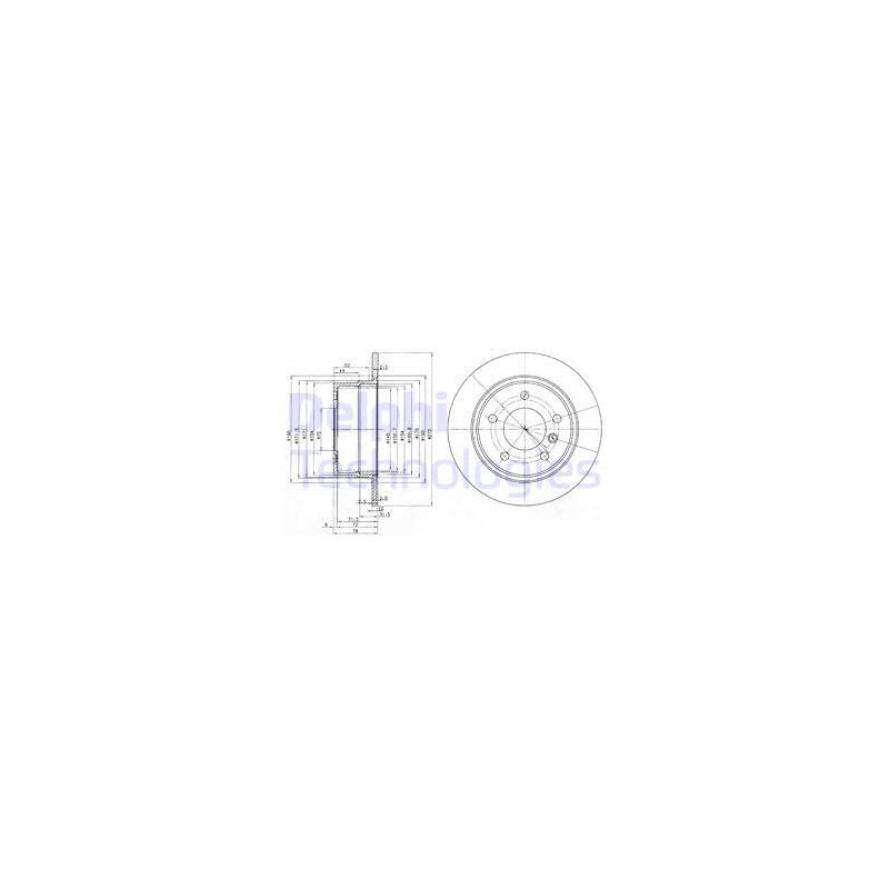 Jeu de 2 disques de frein DELPHI
