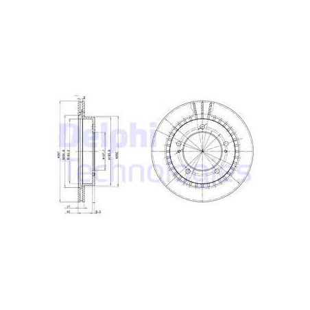 Jeu de 2 disques de frein DELPHI