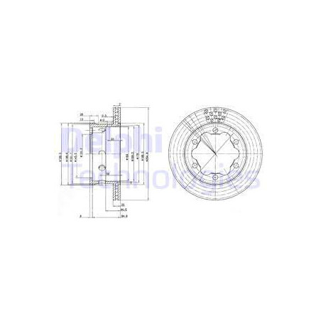 Jeu de 2 disques de frein DELPHI