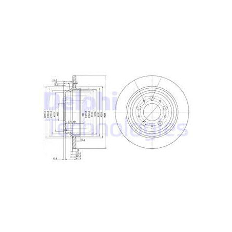 Jeu de 2 disques de frein DELPHI