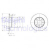 Jeu de 2 disques de frein DELPHI