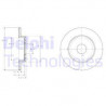 Jeu de 2 disques de frein DELPHI