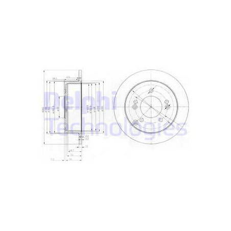 Jeu de 2 disques de frein DELPHI