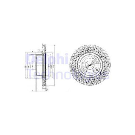 Jeu de 2 disques de frein DELPHI