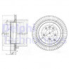 Jeu de 2 disques de frein DELPHI