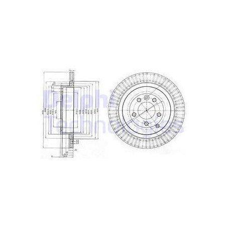 Jeu de 2 disques de frein DELPHI