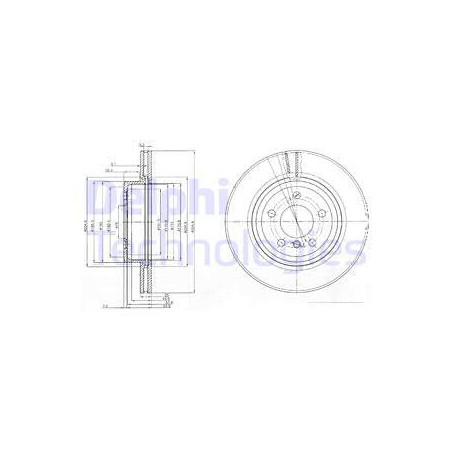 Jeu de 2 disques de frein DELPHI