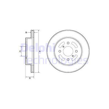 Jeu de 2 disques de frein DELPHI