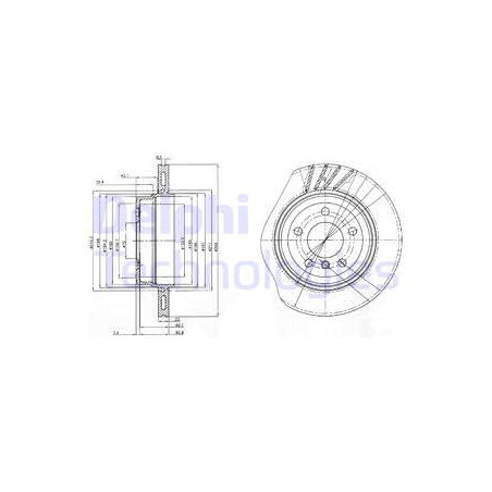Jeu de 2 disques de frein DELPHI