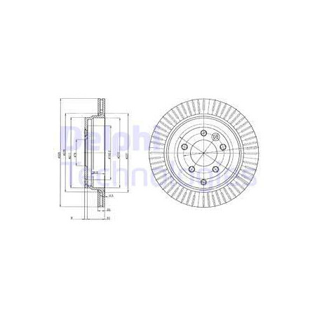 Jeu de 2 disques de frein DELPHI