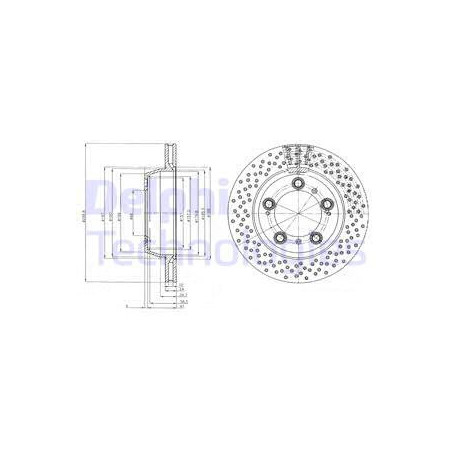 Jeu de 2 disques de frein DELPHI