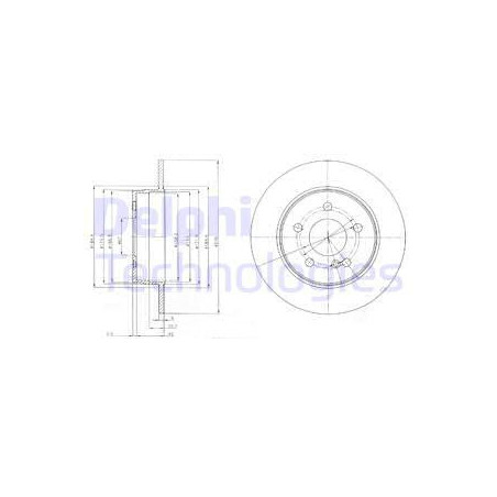 Jeu de 2 disques de frein DELPHI