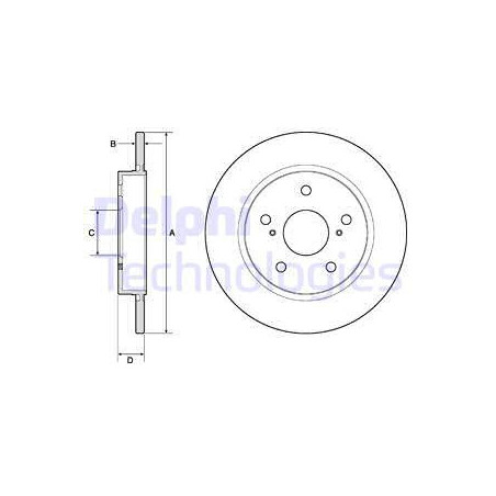 Jeu de 2 disques de frein DELPHI