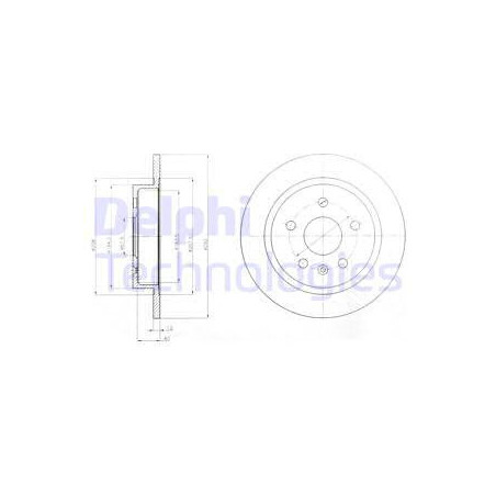 Jeu de 2 disques de frein DELPHI