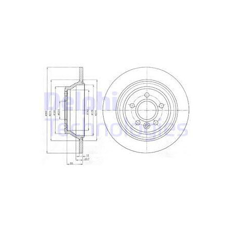 Jeu de 2 disques de frein DELPHI