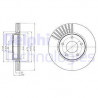 Jeu de 2 disques de frein DELPHI