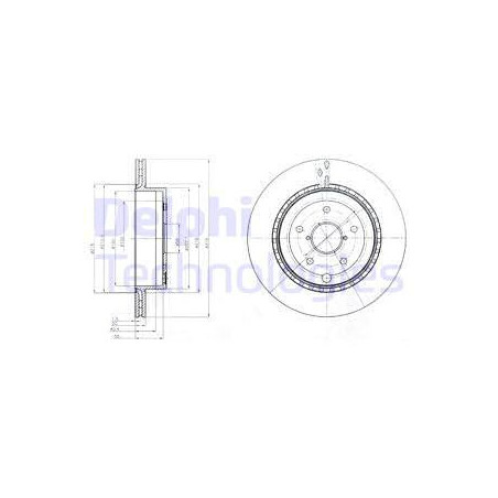 Jeu de 2 disques de frein DELPHI