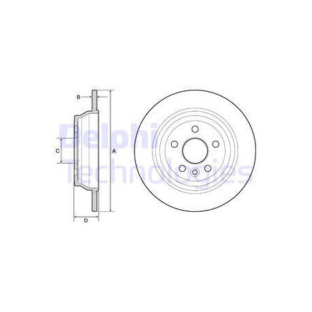 Jeu de 2 disques de frein DELPHI