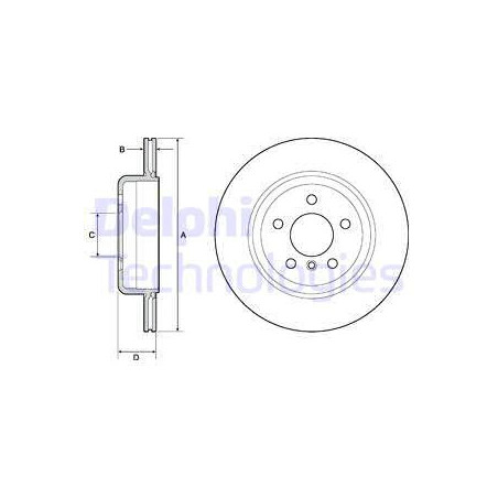 Jeu de 2 disques de frein DELPHI