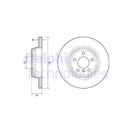 Jeu de 2 disques de frein DELPHI