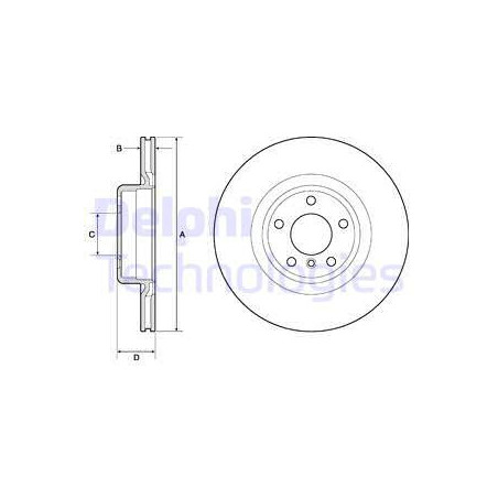 Jeu de 2 disques de frein DELPHI