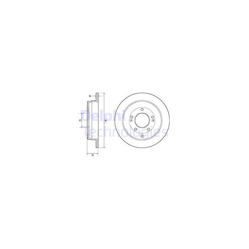 Jeu de 2 disques de frein DELPHI