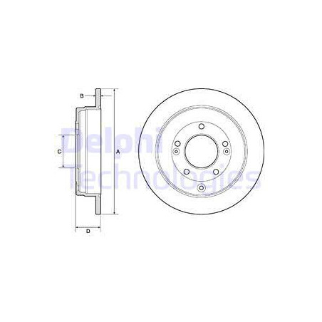 Jeu de 2 disques de frein DELPHI