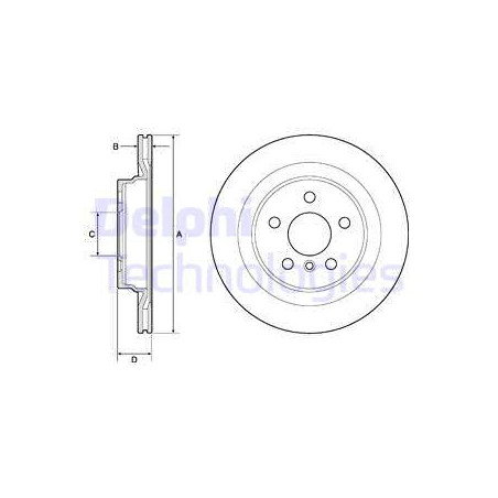 Jeu de 2 disques de frein DELPHI