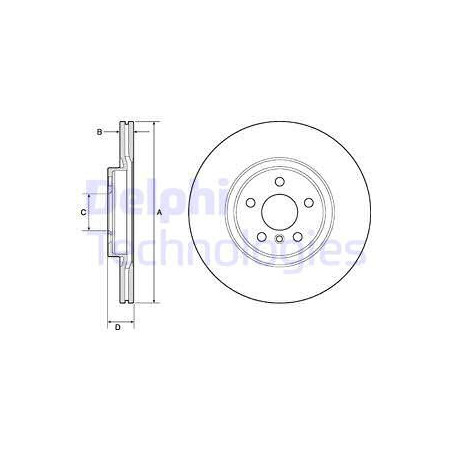 Jeu de 2 disques de frein DELPHI