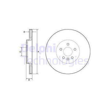 Jeu de 2 disques de frein DELPHI