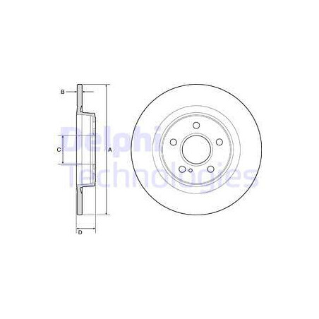 Jeu de 2 disques de frein DELPHI