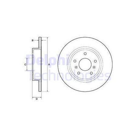 Jeu de 2 disques de frein DELPHI