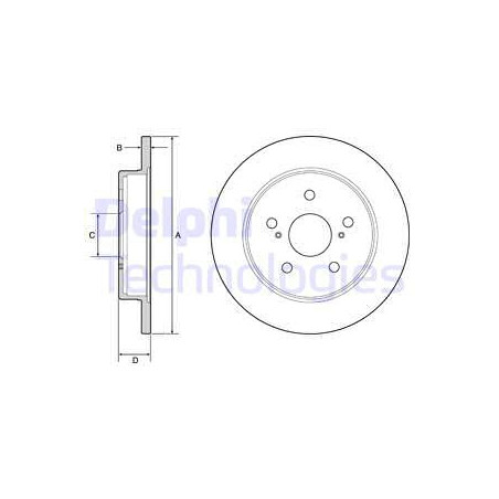 Jeu de 2 disques de frein DELPHI