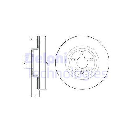 Jeu de 2 disques de frein DELPHI