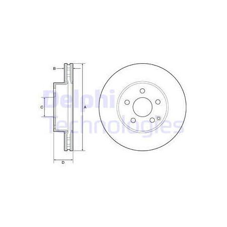 Jeu de 2 disques de frein DELPHI