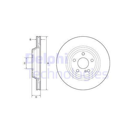 Jeu de 2 disques de frein DELPHI