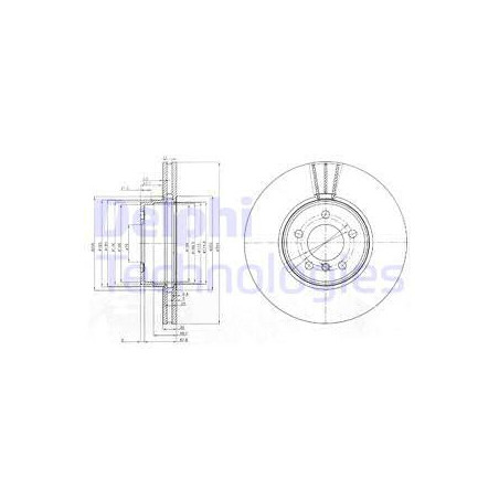 Jeu de 2 disques de frein DELPHI