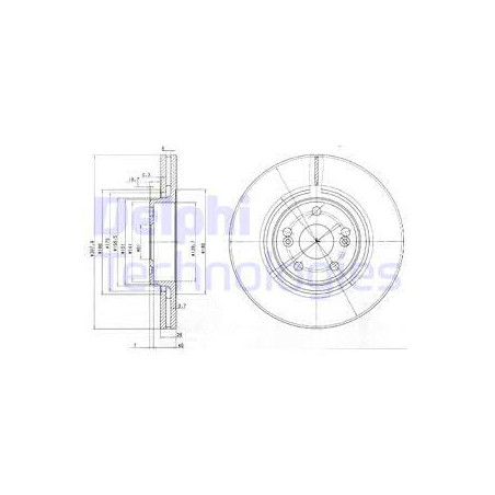 Jeu de 2 disques de frein DELPHI